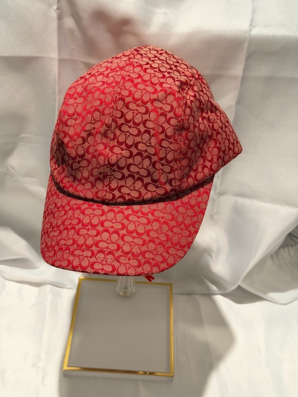 Rare Y2K Coach Mini Signature Baseball Hat (Cherry Red)- Size M/L